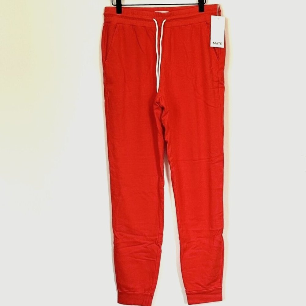 Mate the Label Terry Classic Jogger, Cherry, Size Large, NWT!